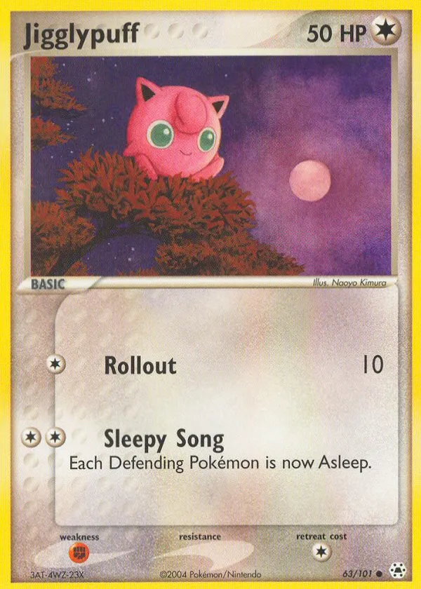 Jigglypuff Pokémon Hidden Legends #63 Reverse Holo