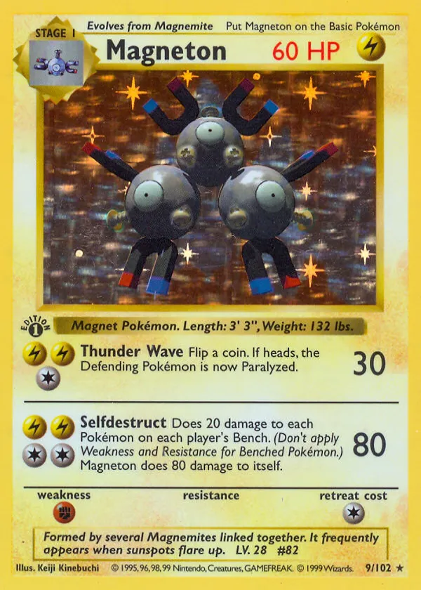Magneton Pokémon Base #9 Holo