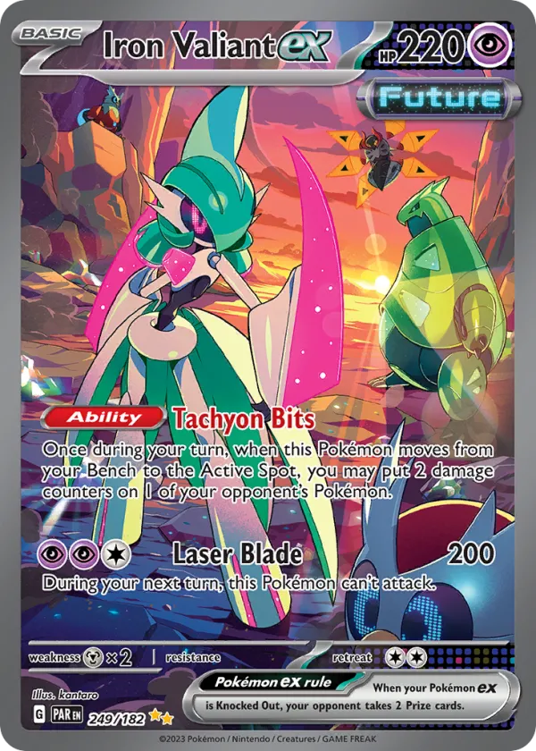 Iron Valiant ex Pokémon Paradox Rift #249 Holo