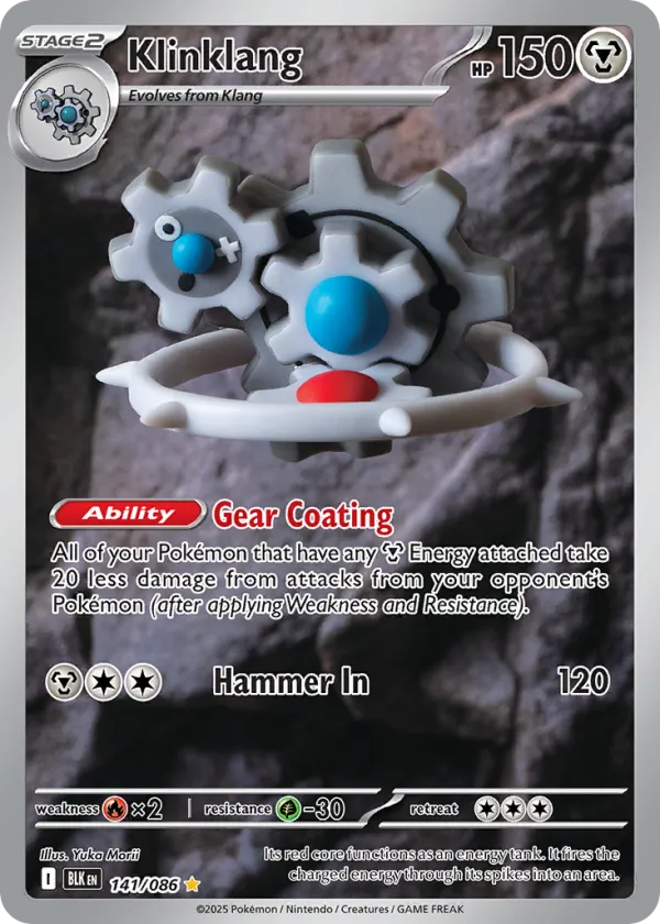 Klinklang Pokémon Black Bolt #141 Holo