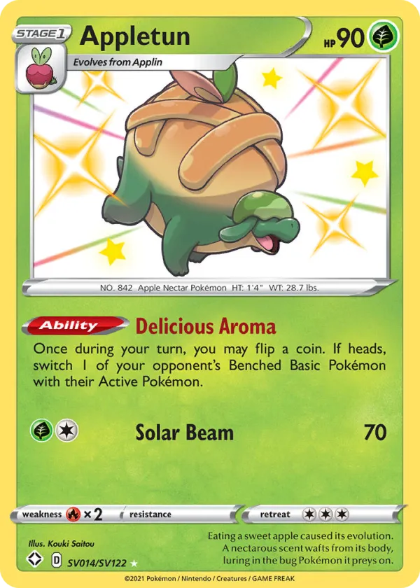 Appletun Pokémon Shining Fates Shiny Vault #SV014 Holo