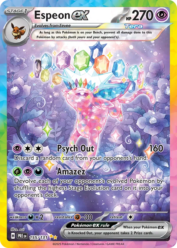 Espeon ex Pokémon Prismatic Evolutions #155 Holo
