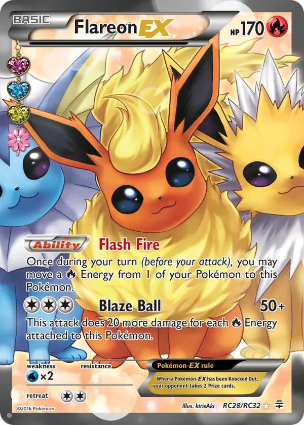 Flareon-EX Pokémon Generations #RC28 Holo