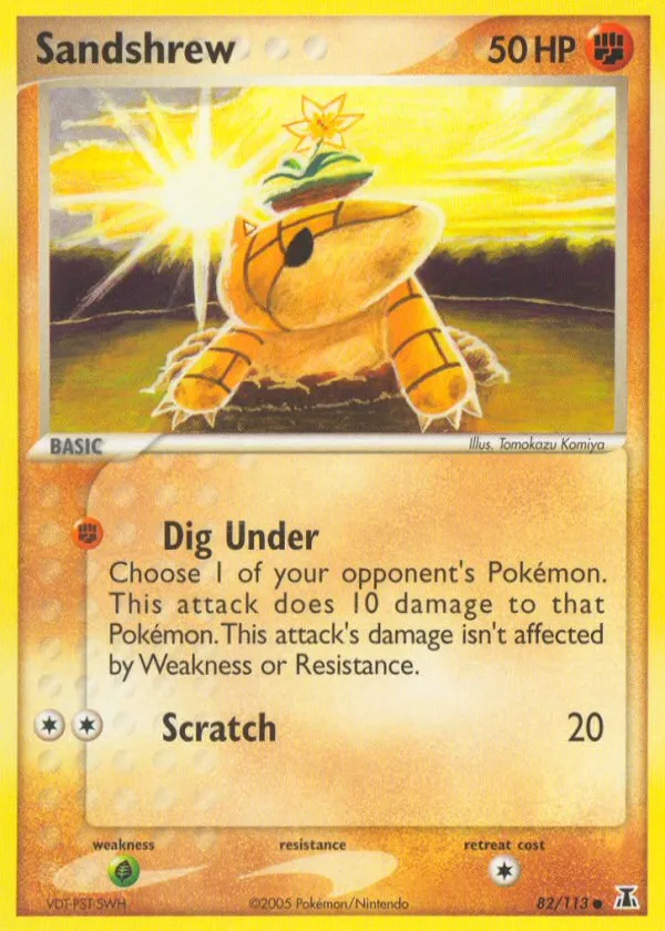 Sandshrew Pokémon Delta Species #82 Reverse Holo