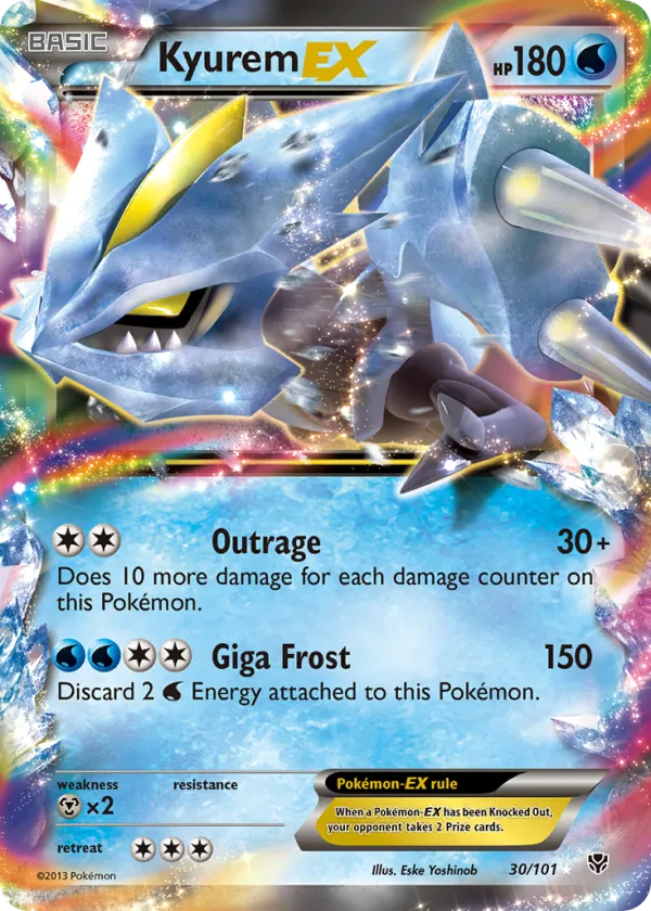 Kyurem-EX Pokémon Plasma Blast #30 Holo