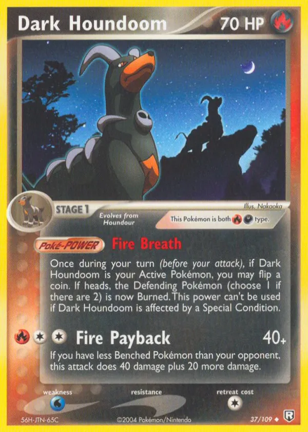 Dark Houndoom Pokémon Team Rocket Returns #37 Reverse Holo