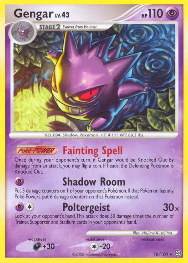 Gengar Pokémon Stormfront #18 Reverse Holo
