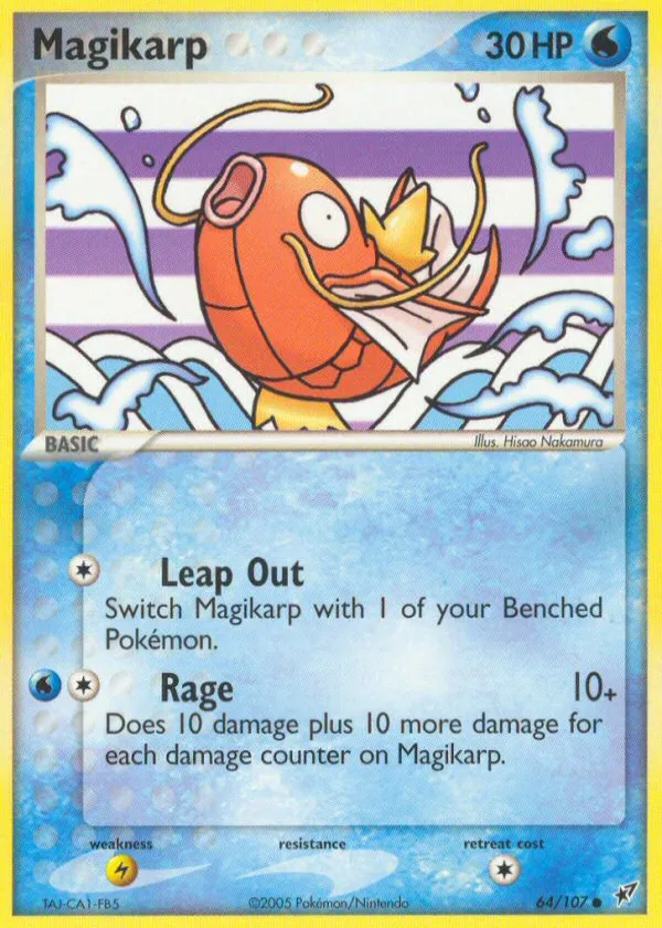 Magikarp Pokémon Deoxys #64 Reverse Holo