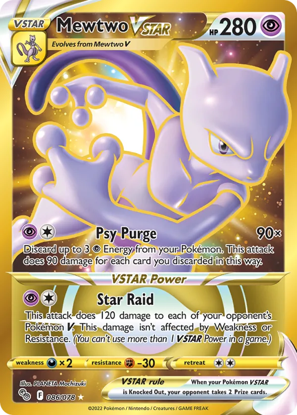 Mewtwo VSTAR Pokémon Pokémon GO #86 Holo