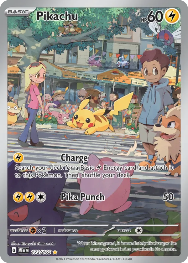 Pikachu Pokémon 151 #173 Holo