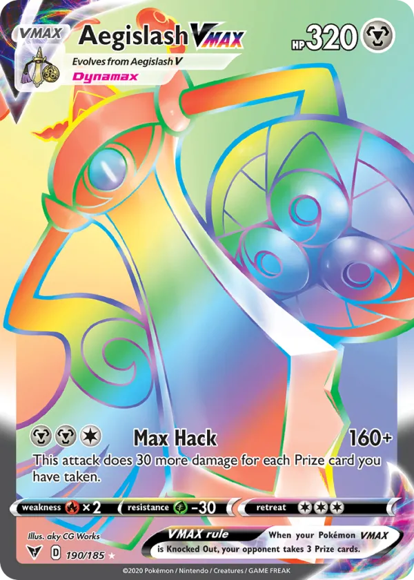 Aegislash VMAX Pokémon Vivid Voltage #190 Holo