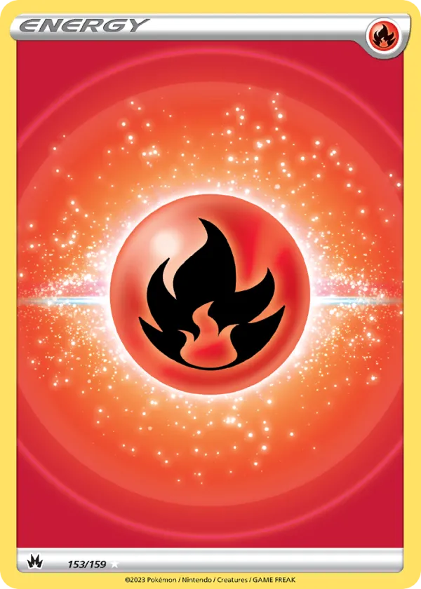 Fire Energy Pokémon Crown Zenith #153 Holo