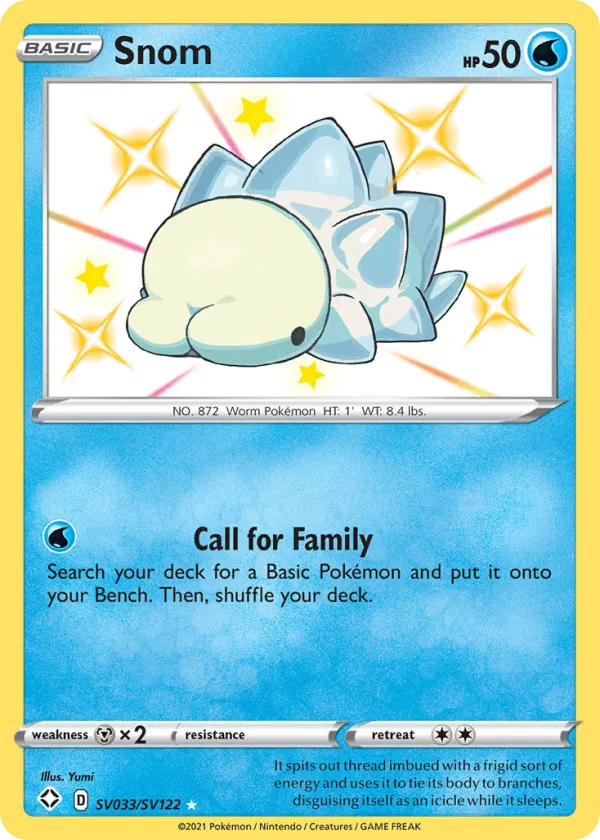 Snom Pokémon Shining Fates Shiny Vault #SV033 Holo