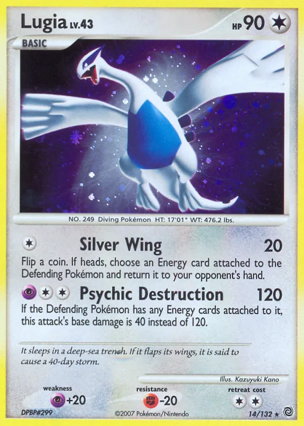 Lugia Pokémon Secret Wonders #14 Reverse Holo