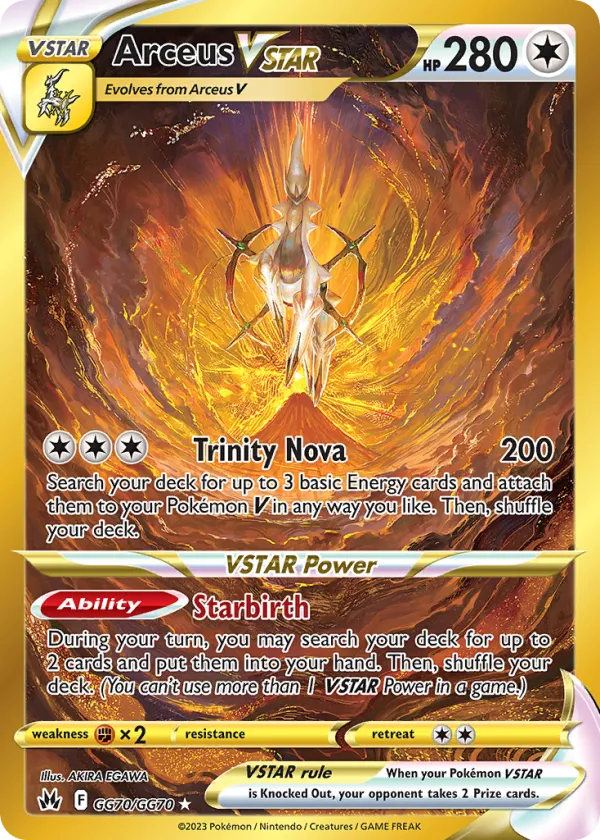 Arceus VSTAR Pokémon Crown Zenith Galarian Gallery #GG70 Holo