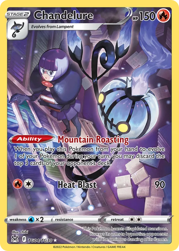 Chandelure Pokémon Lost Origin Trainer Gallery #TG04 Holo
