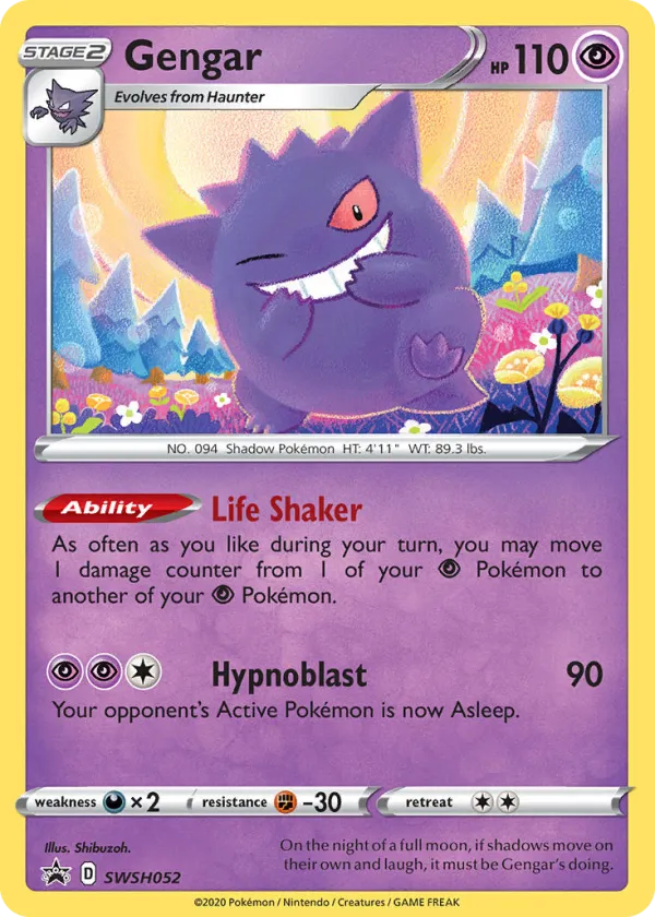 Gengar Pokémon SWSH Black Star Promos #SWSH052 Holo