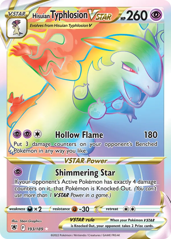 Hisuian Typhlosion VSTAR Pokémon Astral Radiance #193 Holo