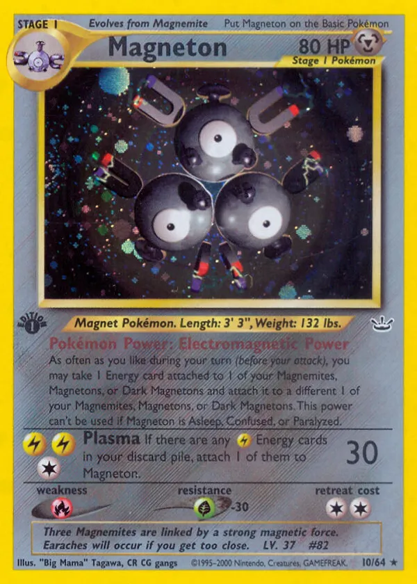Magneton Pokémon Neo Revelation #10 1st Edition Holo