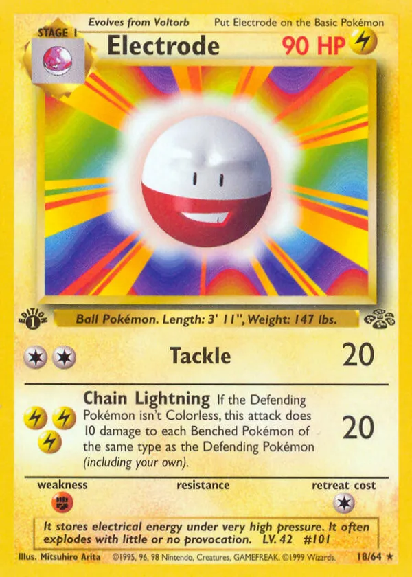 Electrode Pokémon Jungle #18 1st Edition