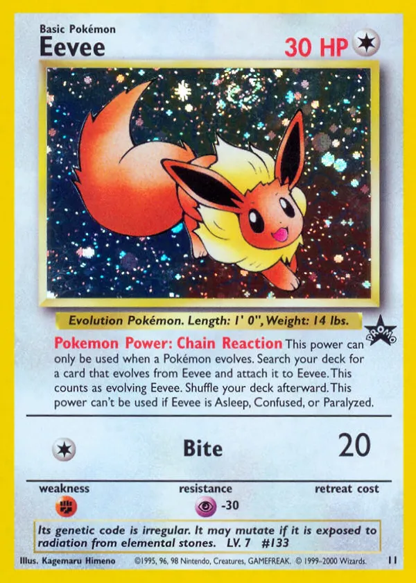 Eevee Pokémon Wizards Black Star Promos #11 Holo