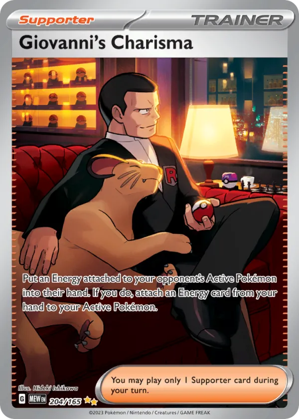Giovanni's Charisma Pokémon 151 #204 Holo