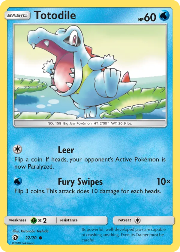 Totodile Pokémon Dragon Majesty #22 Reverse Holo