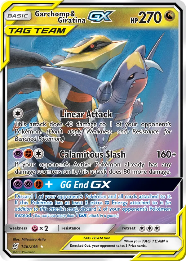 Garchomp & Giratina-GX Pokémon Unified Minds #146 Holo