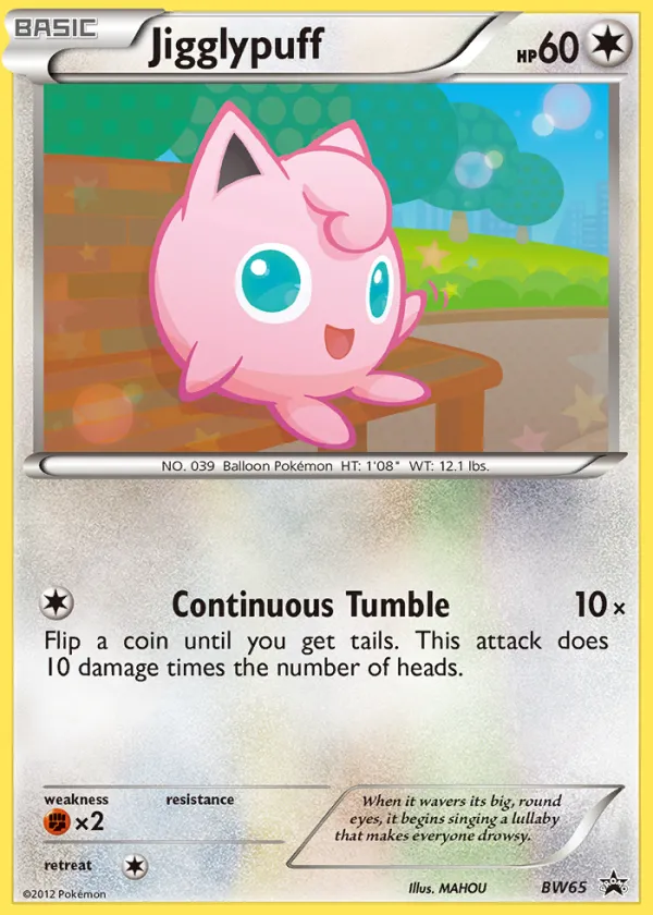 Jigglypuff Pokémon BW Black Star Promos #BW65