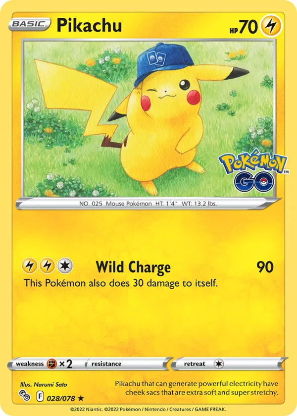 Pikachu Pokémon Pokémon GO #28 Reverse Holo