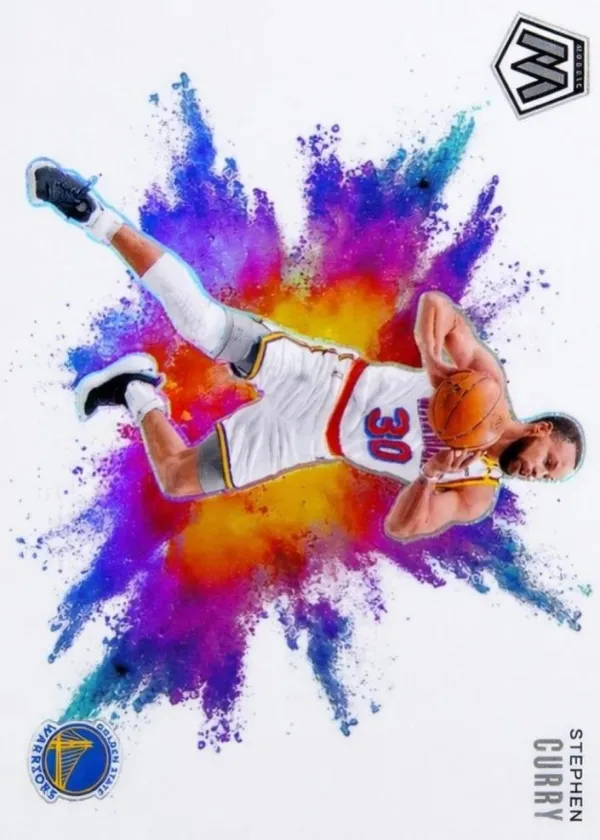 Stephen Curry 2024 Panini Mosaic Color Blast Basketball #9