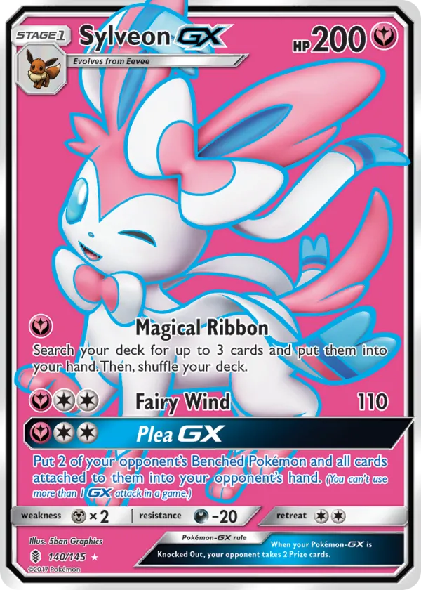 Sylveon-GX Pokémon Guardians Rising #140 Holo