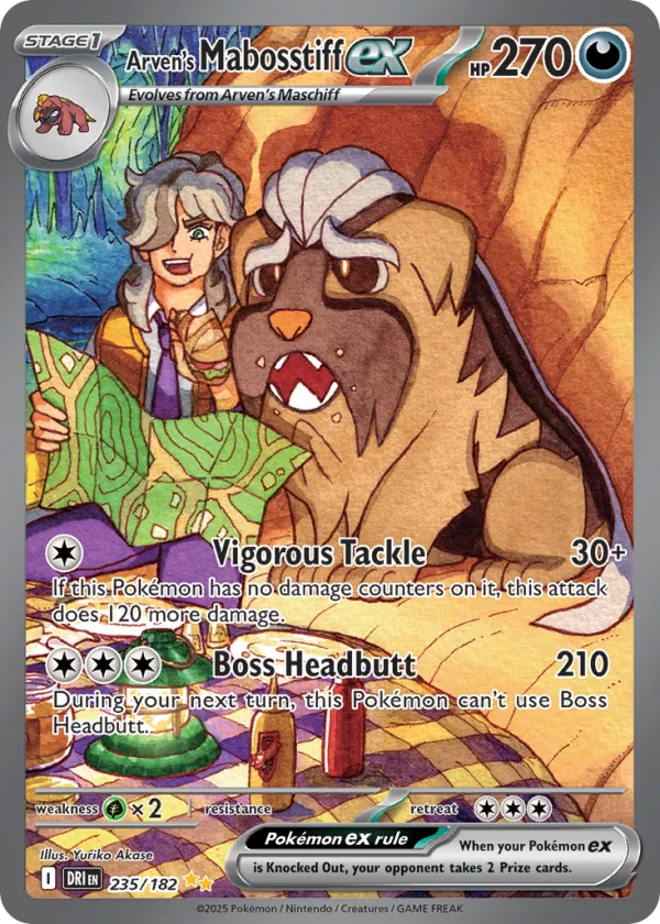 Arven's Mabosstiff ex Pokémon Destined Rivals #235 Holo