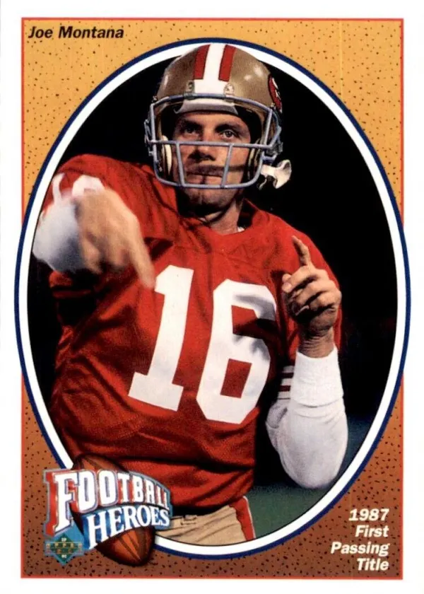 Joe Montana 1991 Upper Deck Football Heroes Football #4