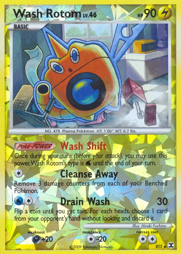 Wash Rotom Pokémon Rising Rivals #RT5 Reverse Holo