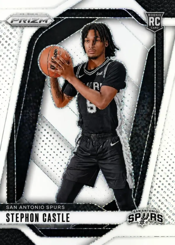 Stephon Castle 2024 Panini Prizm Basketball White Sparkle #234