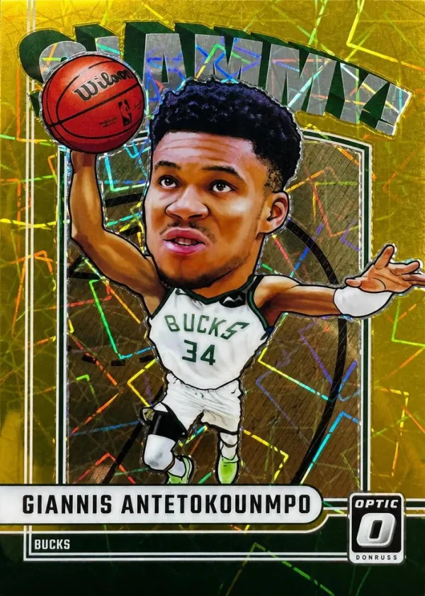 Giannis Antetokounmpo 2024 Donruss Optic Slammy! Basketball Gold #7