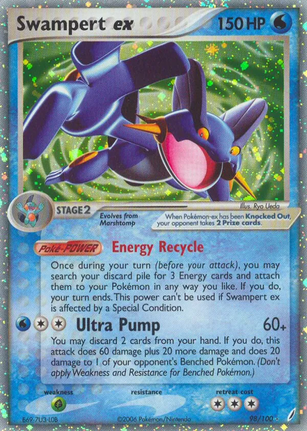 Swampert ex Pokémon Crystal Guardians #98 Holo