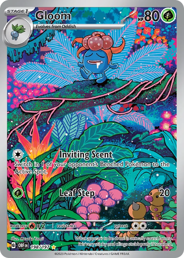 Gloom Pokémon Obsidian Flames #198 Holo