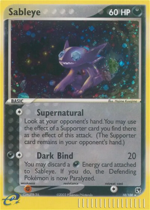 Sableye Pokémon Sandstorm #10 Reverse Holo