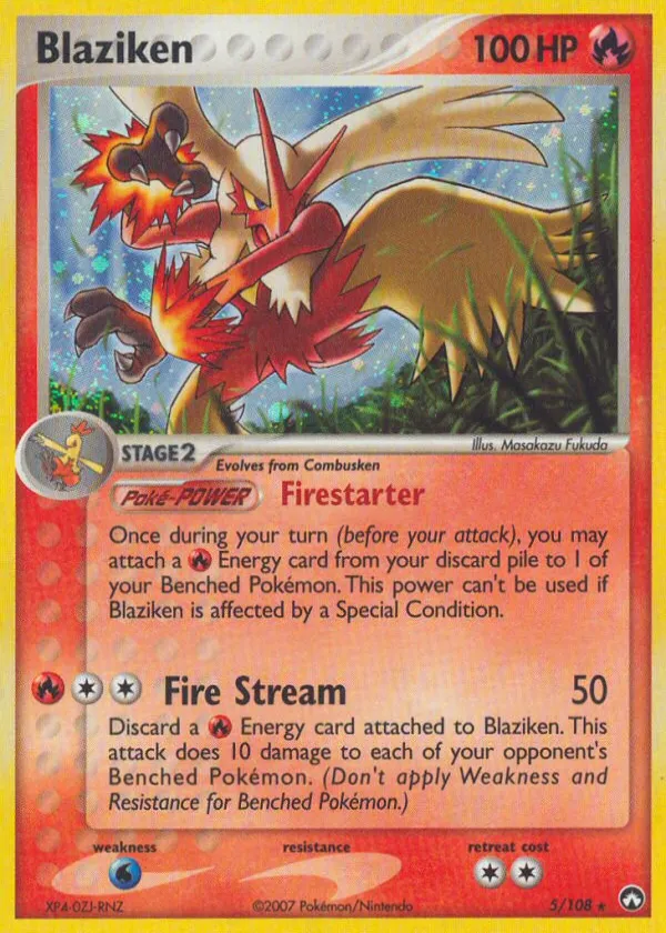 Blaziken Pokémon Power Keepers #5 Reverse Holo