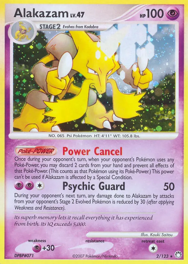 Alakazam Pokémon Mysterious Treasures #2 Reverse Holo