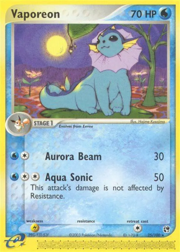 Vaporeon Pokémon Sandstorm #25 Reverse Holo