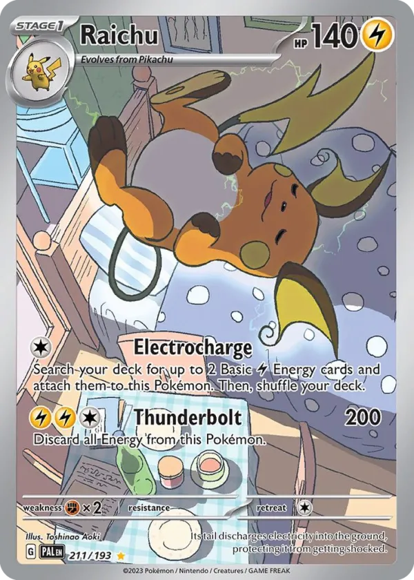 Raichu Pokémon Paldea Evolved #211 Holo