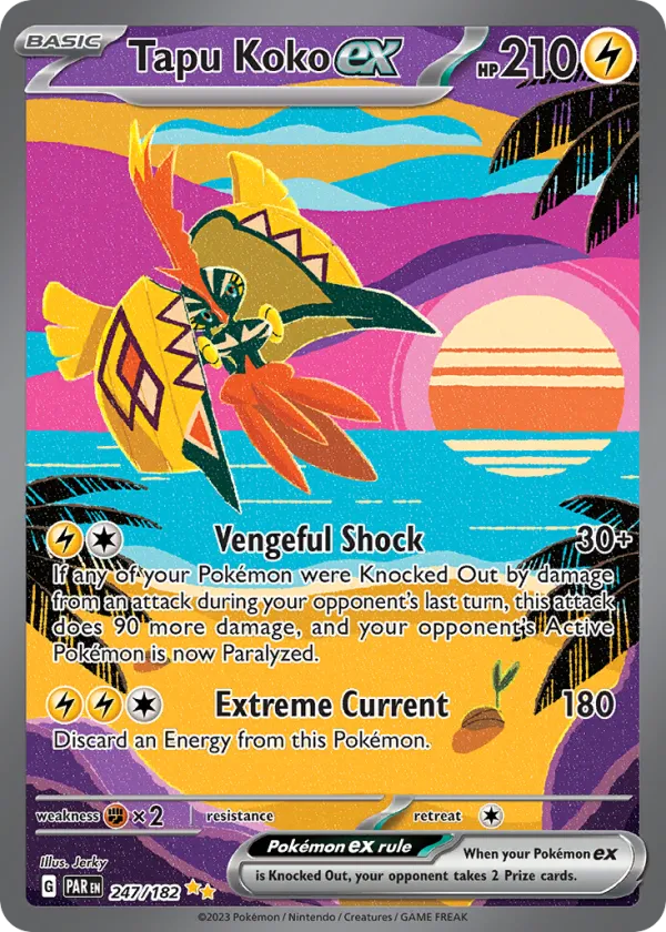 Tapu Koko ex Pokémon Paradox Rift #247 Holo