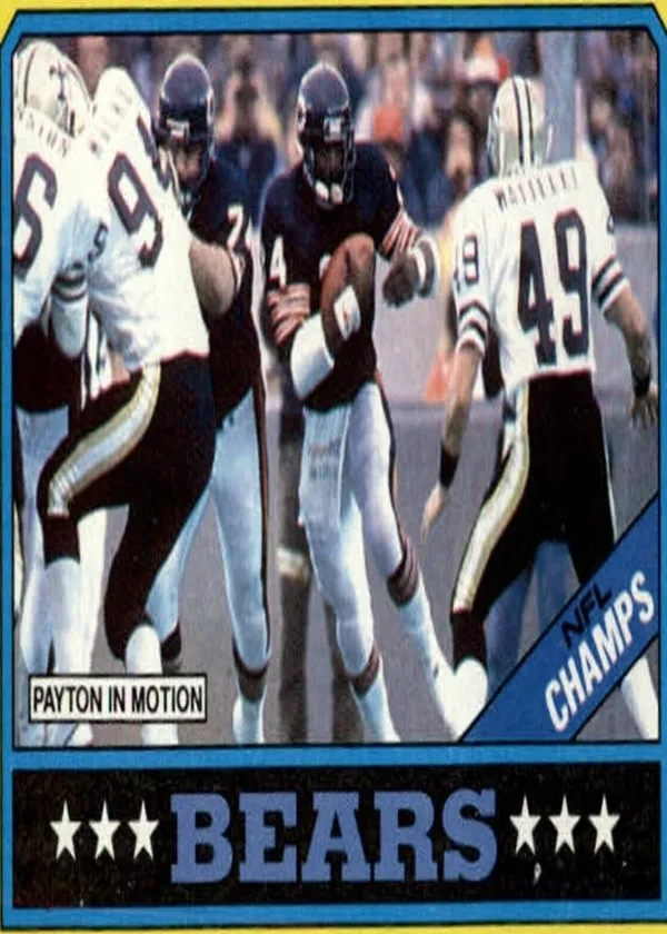 Walter Payton 1986 Topps Football #9