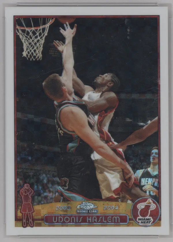 Udonis Haslem 2003 Topps Chrome Basketball X-Fractor #164