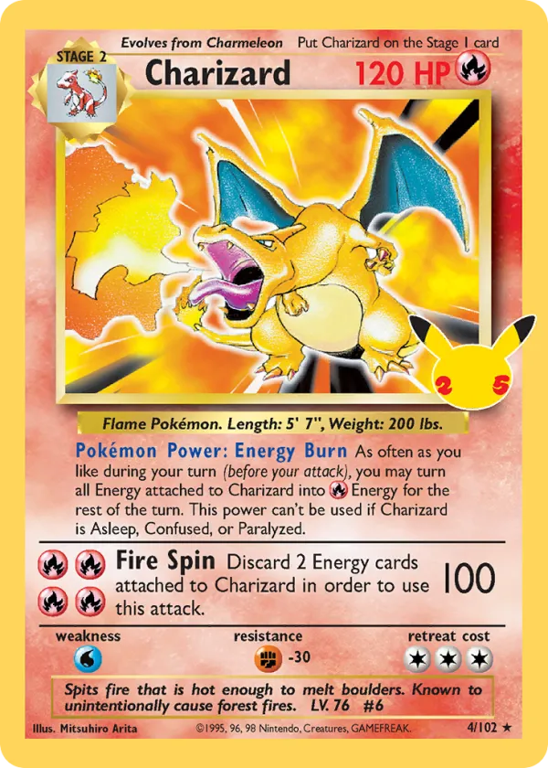 Charizard Pokémon Celebrations: Classic Collection #4 Holo