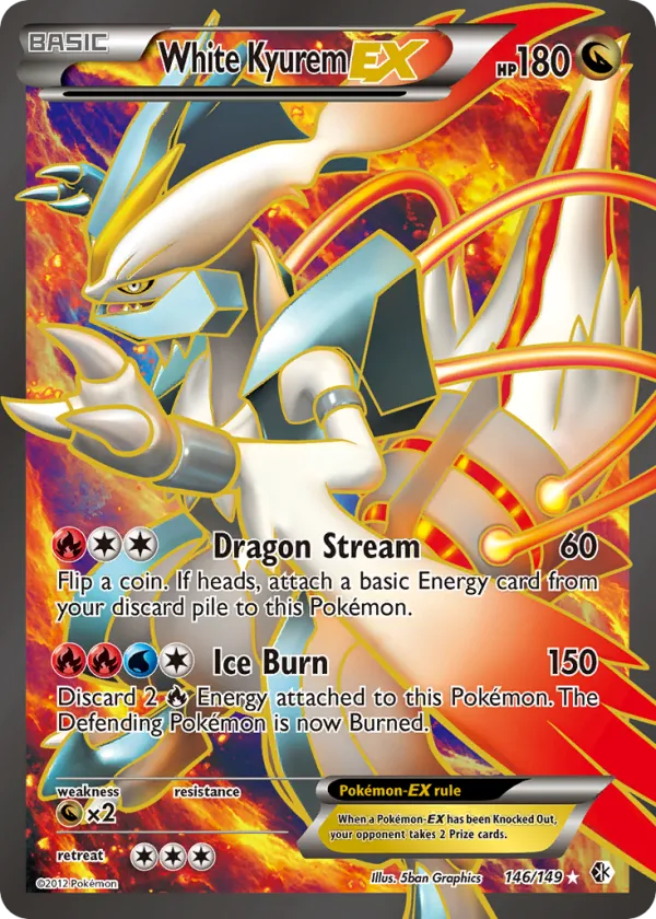 White Kyurem-EX Pokémon Boundaries Crossed #146 Holo