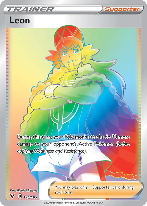 Leon Pokémon Vivid Voltage #195 Holo